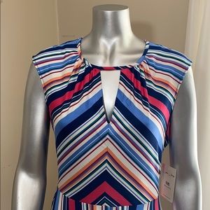 Striped  pink and blue Dress